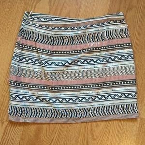 beaded mini in cream blush pink navy blue and tan